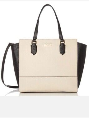 Kate Spade Hadley Laurel Way Satchel Two-Tone Tote Bag Zip Top Purse